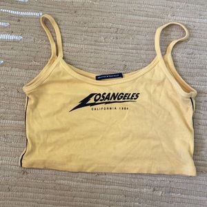 brandy melville los angeles lightning tank yellow